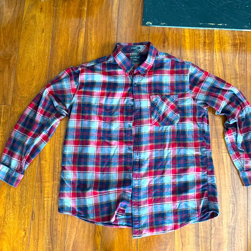 Eddie Bauer Red/Blue Flannel XL